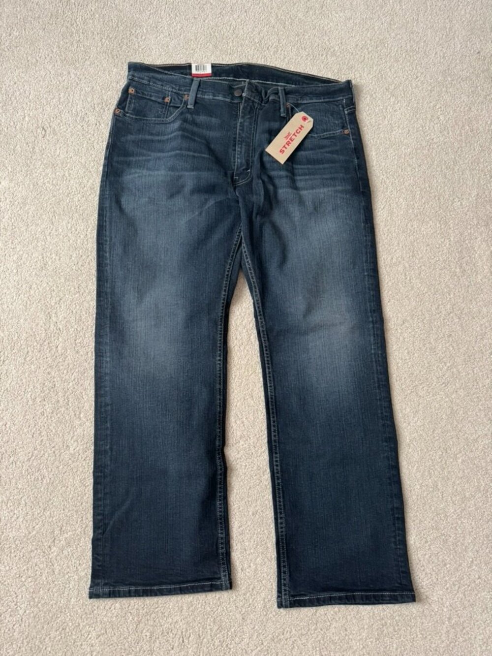 NWT Levi’s 559 Jeans Mens 36x30 Relaxed Straight Stretch Dark Wash